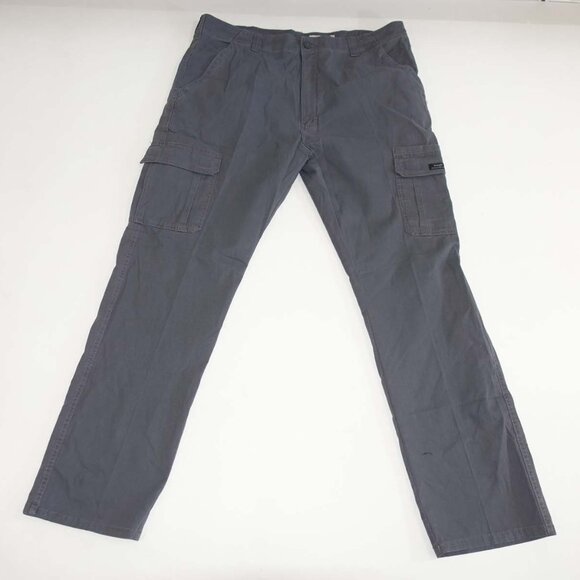 Wrangler Men's Relaxed Fit Cargo Pants 38 x 34 NWT Gray Classic Rise Flat Front - Picture 1 of 8